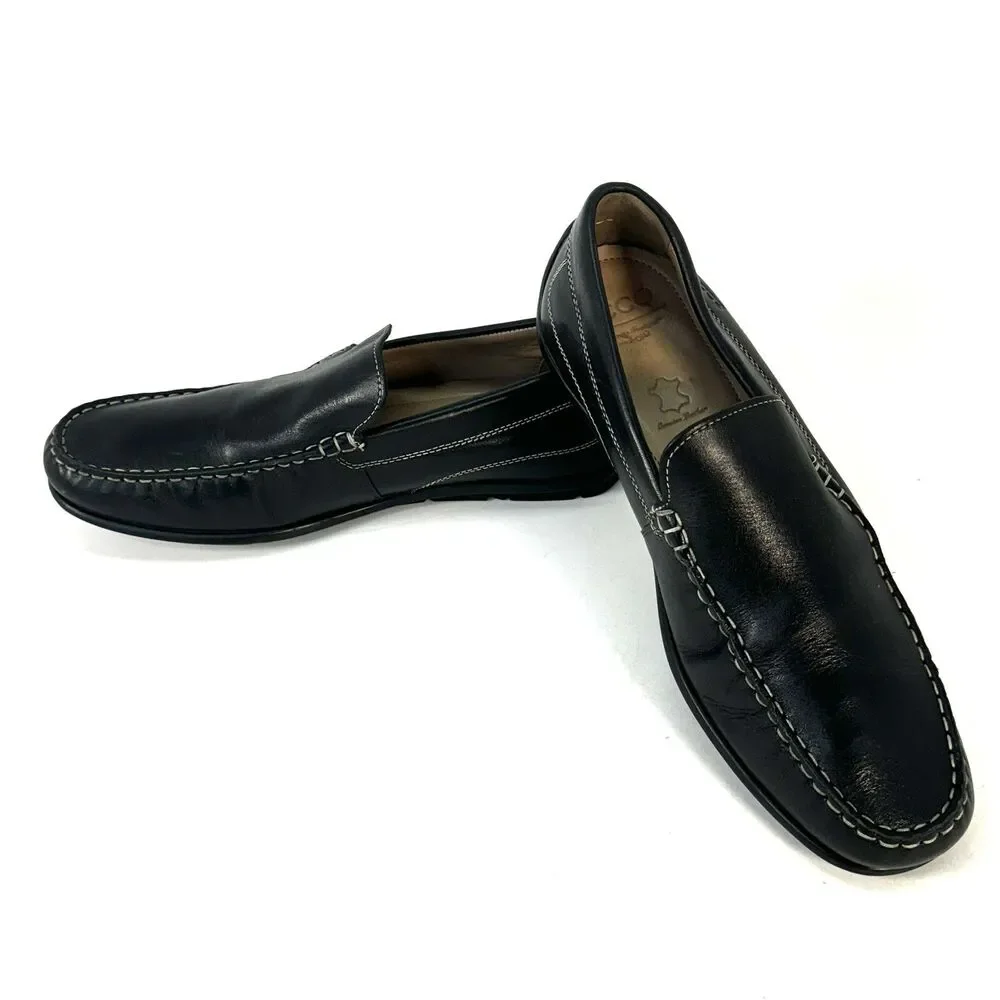 ECCO Mens Classic Moc 2.0 Loafer Slip On Size 13M EUR 46 Black Smooth Leather
